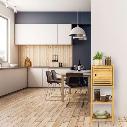 Bamboo bathroom shelf with 2 shelves
