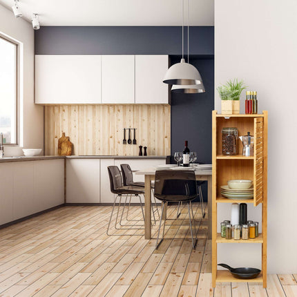 Bamboo bathroom shelf with 2 shelves