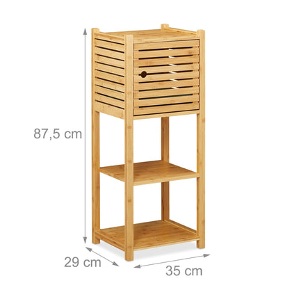Bamboo bathroom shelf with 2 shelves