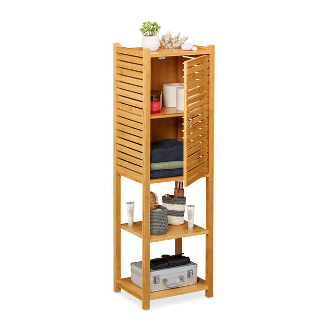 Bamboo bathroom shelf with 2 shelves