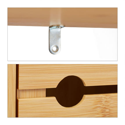 Bamboo bathroom shelf with 3 levels
