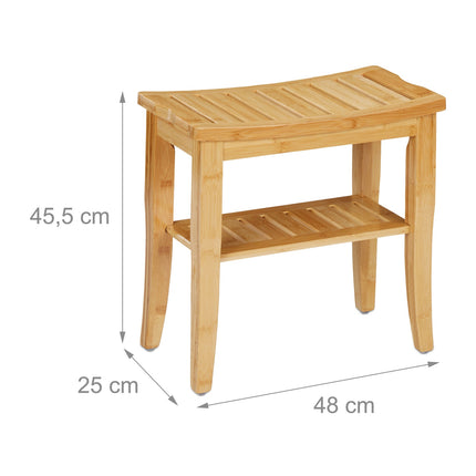 Bamboo bathroom stool