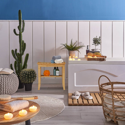 Bamboo bathroom stool