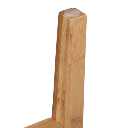 Bamboo bathroom stool with shelf