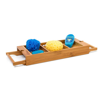 Bamboo bathtub shelf