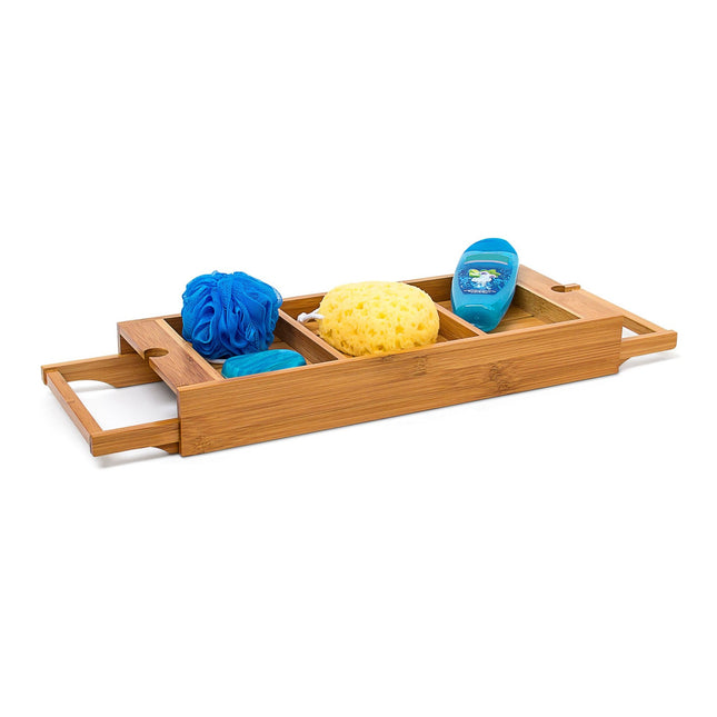 Bamboo bathtub shelf