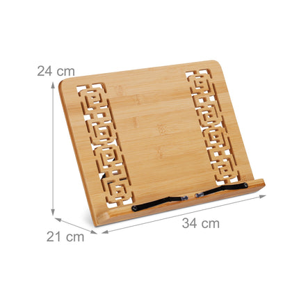 Bamboo bookcase with pattern
