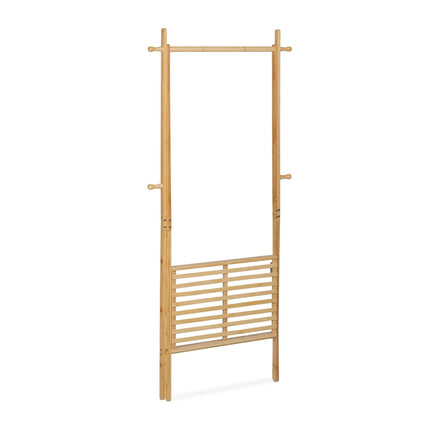 Bamboo clothes hanger with shelf
