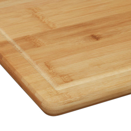 Bamboo cutting board with notch