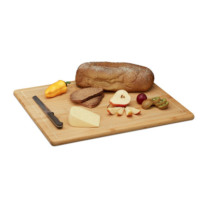 Bamboo cutting board with notch