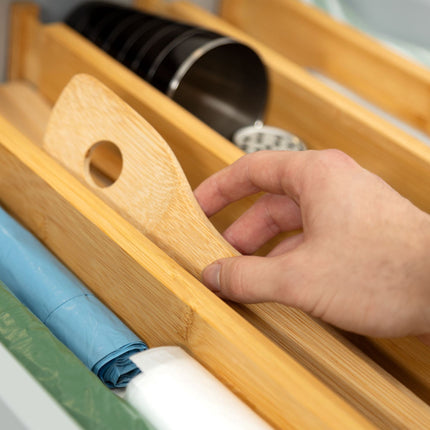 Bamboo drawer dividers - set of 4