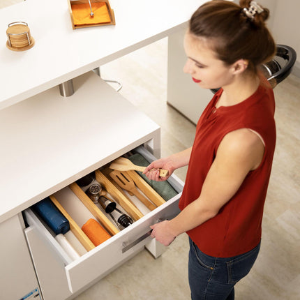Bamboo drawer dividers - set of 4