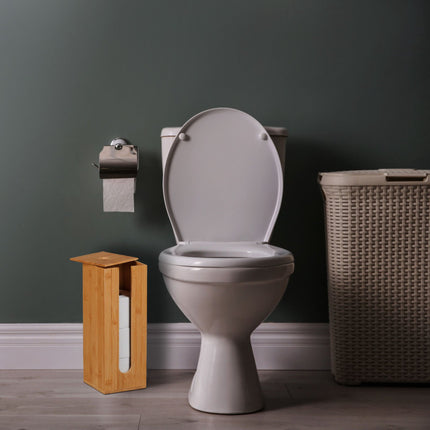 Bamboo holder for toilet rolls