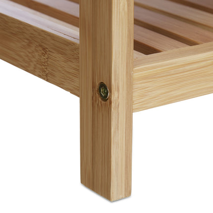 Bamboo kitchen shelf with tray
