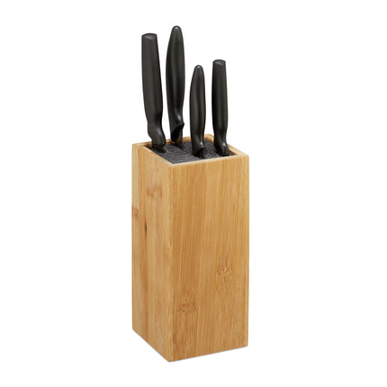 Bamboo knife block