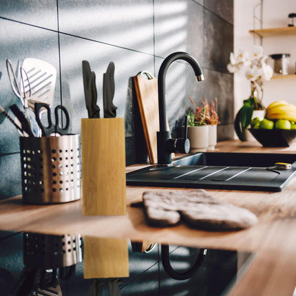 Bamboo knife block