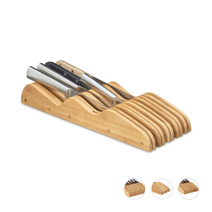 Bamboo knife block for box