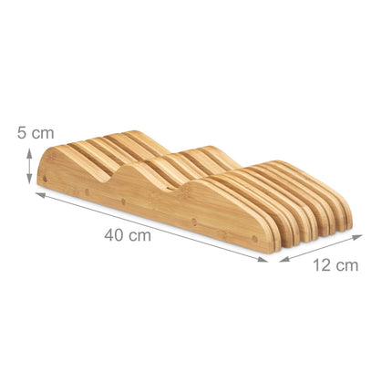 Bamboo knife block for box