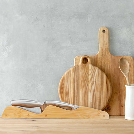 Bamboo knife block for box