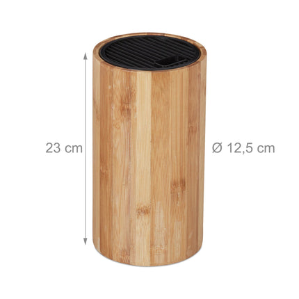 Bamboo knife block without knives