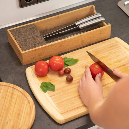 Bamboo knife holder