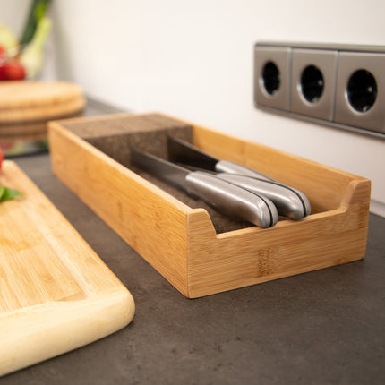Bamboo knife holder