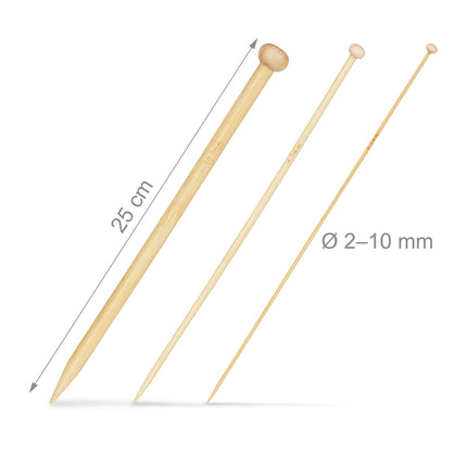 Bamboo knitting needles - set of 36 knitting needles