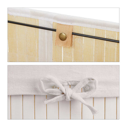 Bamboo laundry basket