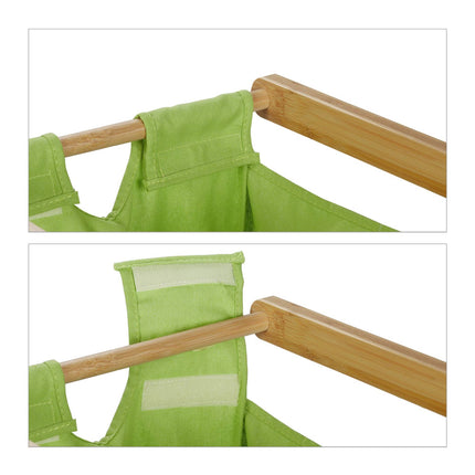 Bamboo laundry basket shelf