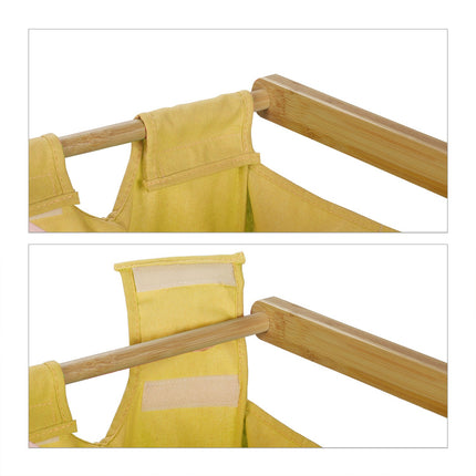 Bamboo laundry basket shelf
