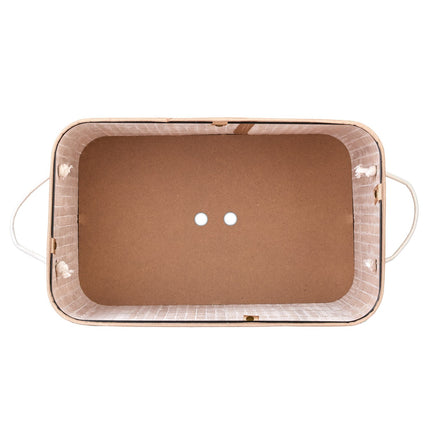 Bamboo laundry basket with 2 compartments