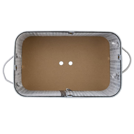 Bamboo laundry basket with 2 compartments