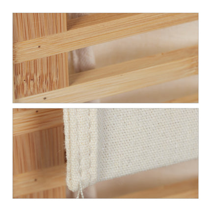 Bamboo laundry basket with lid