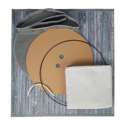 Bamboo laundry basket with lid