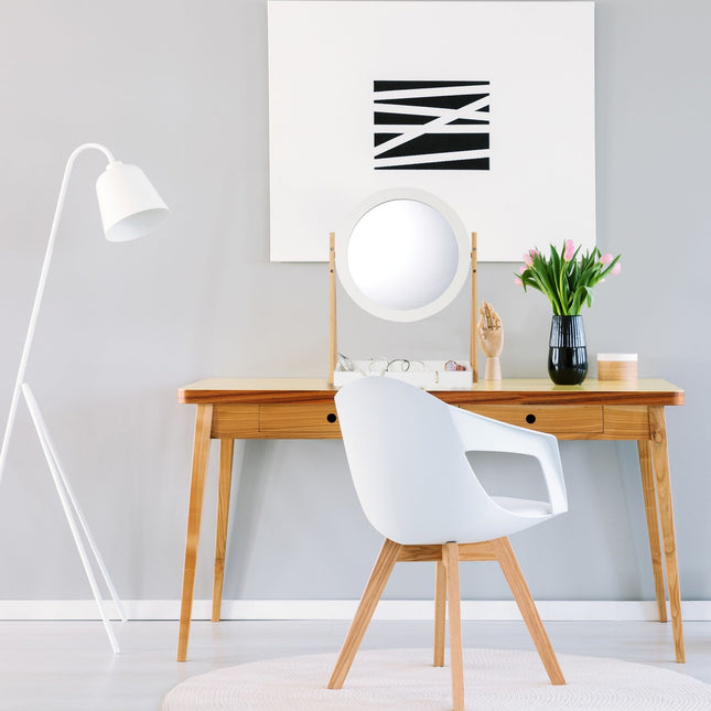 Bamboo mirror with storage