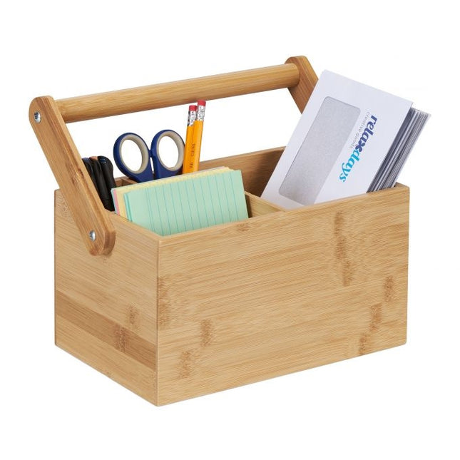 Bamboe organizer met handvat