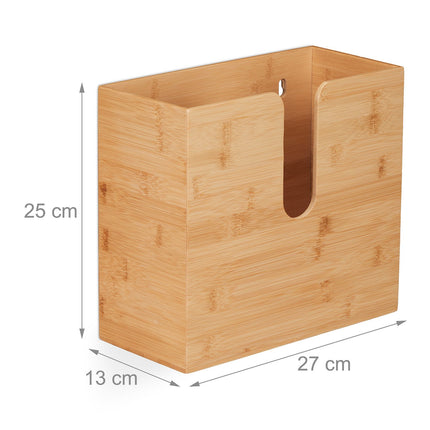 Bamboo paper towel dispenser