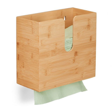 Bamboo paper towel dispenser