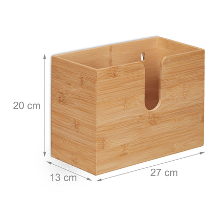Bamboo paper towel dispenser
