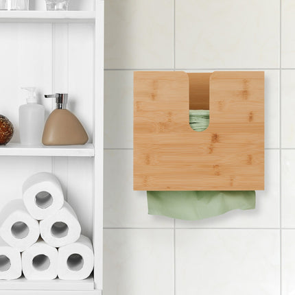 Bamboo paper towel dispenser