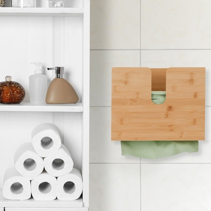 Bamboo paper towel dispenser