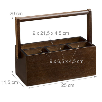Bamboo pen holder with handle
