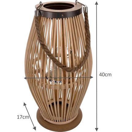 Bamboo rattan lantern Gardlov 24282