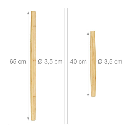 Bamboo rolling pin - set of 2
