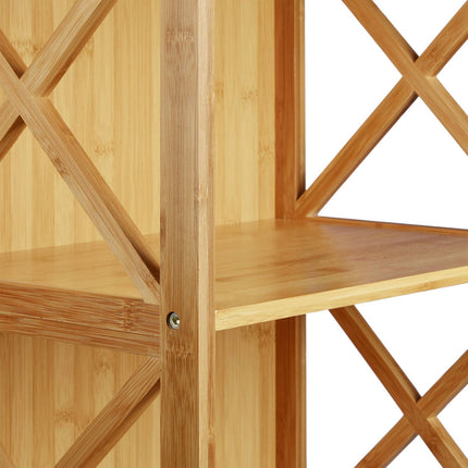 Bamboo shelf with basket
