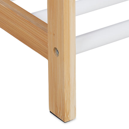 Bamboo shoe rack for 6 pairs of shoes