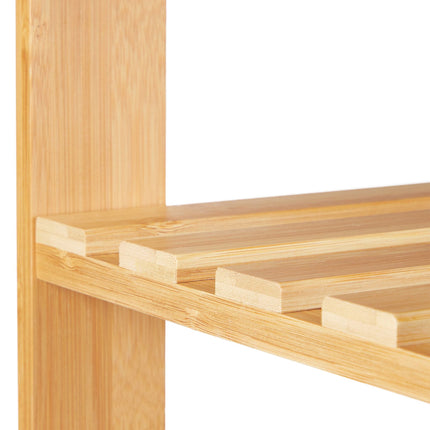 Bamboo shoe rack with bench