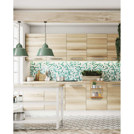 Bamboo shower shelf with 2 shelves