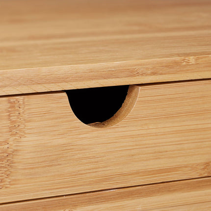 Bamboo side table with drawer