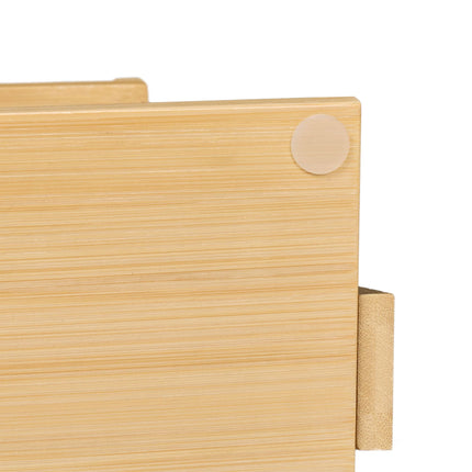 Bamboo spice rack with 2 levels